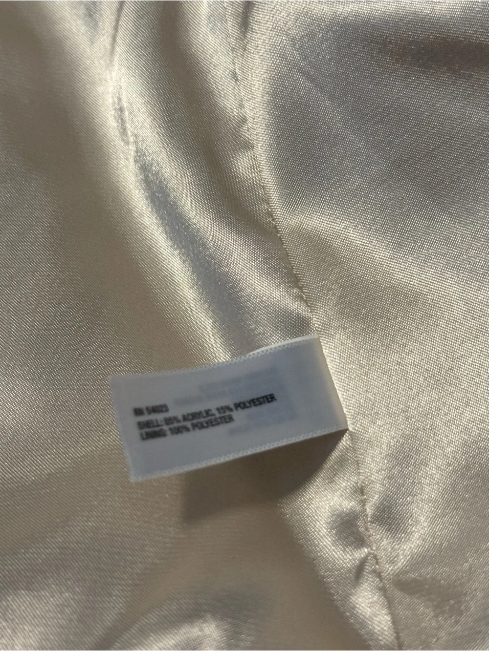 GAP Cream Faux Shearling Vest with Navy Label